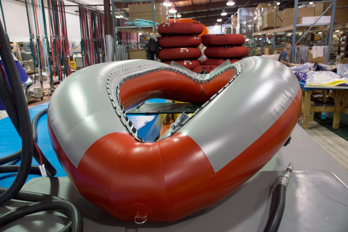 AIRE Red Super Puma Raft Inflated Hull