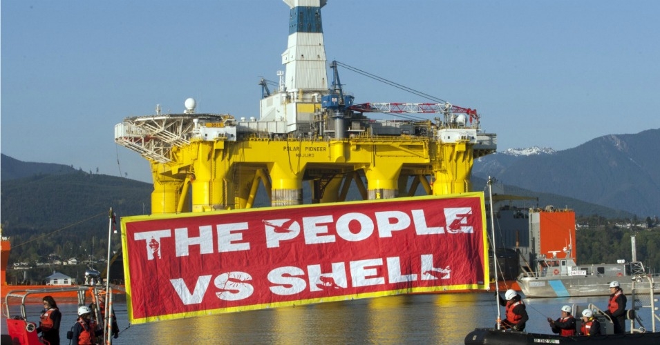 Shell oil drilling in Alaska - Protest in Seattle